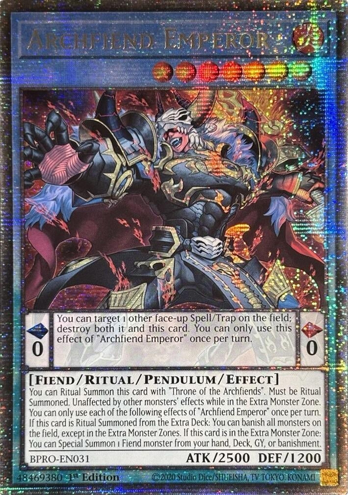 Archfiend Emperor (Starlight Rare) (BPRO-EN031) – 50cards