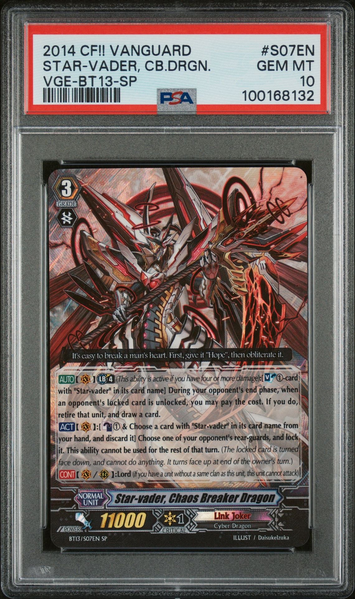 Star-Vader, Chaos Breaker Dragon (SP) PSA 10 – 50cards