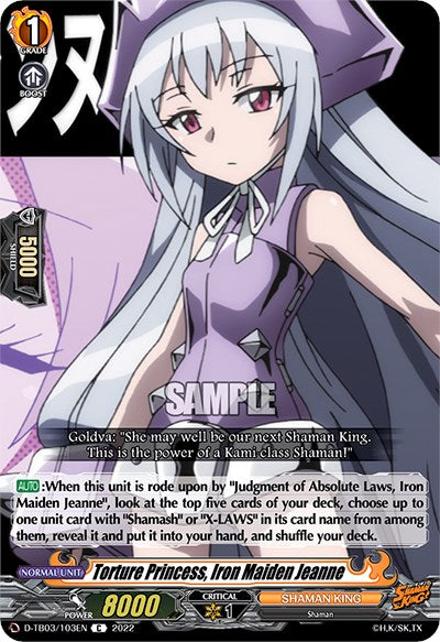 yugioh torture deck Torture Princess, Iron Maiden Jeanne (D-TB03/103EN) [Shaman King] – 50cards
