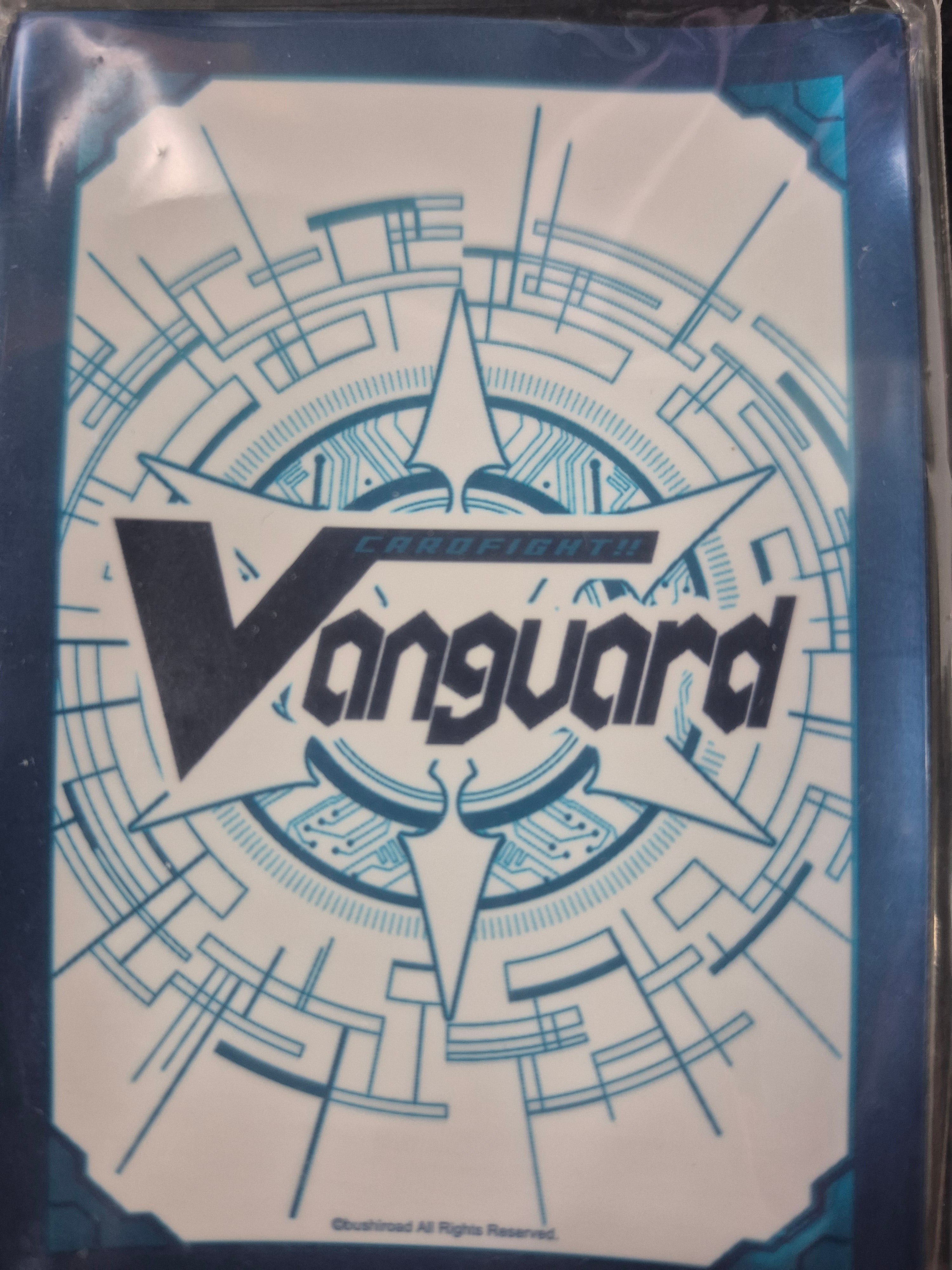 White with Border CFV Logo Sleeves | Bushiroad Sleeves (Cardfight!! Vanguard)