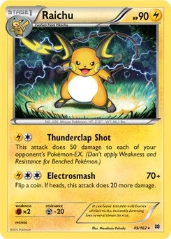 Raichu - 49/162 (XY BREAKthrough) (Cracked Ice Holo) (049/162)