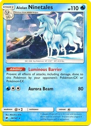 Alolan Ninetales - 28/147 (Cracked Ice Holo) (028/147)