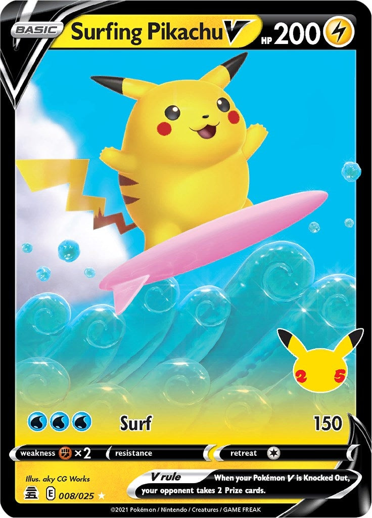 Surfing Pikachu V (008/025)