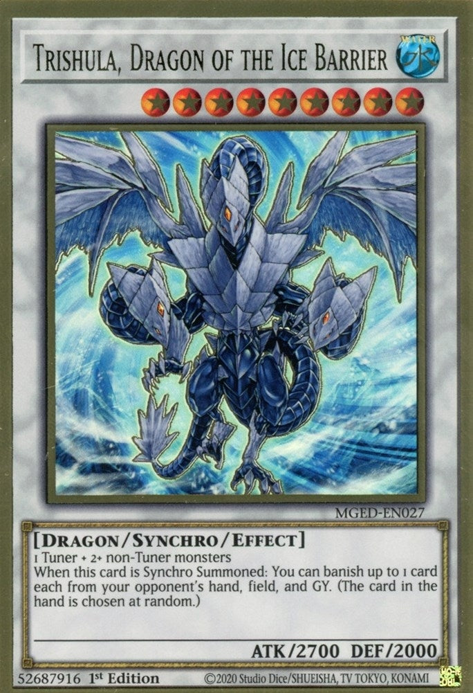 Trishula, Dragon of the Ice Barrier [MGED-EN027] Gold Rare
