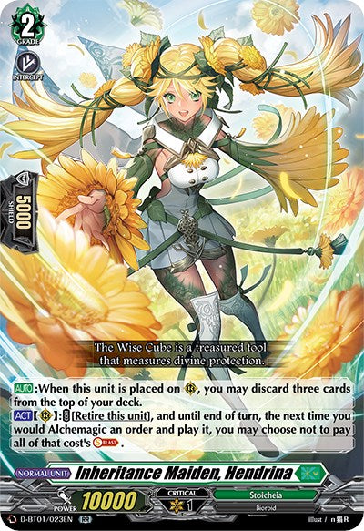 Inheritance Maiden, Hendrina (D-BT01/023EN) [Genesis of the Five Greats]