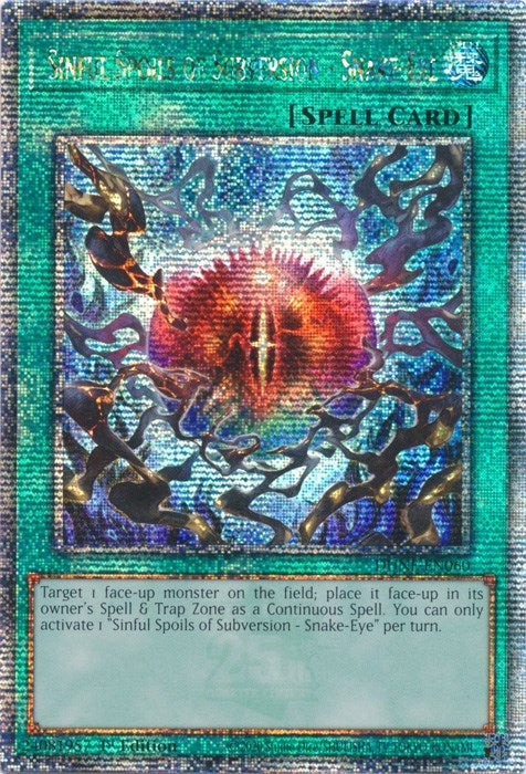 Sinful Spoils of Subversion - Snake-Eye (Quarter Century Secret Rare) (DUNE-EN060)