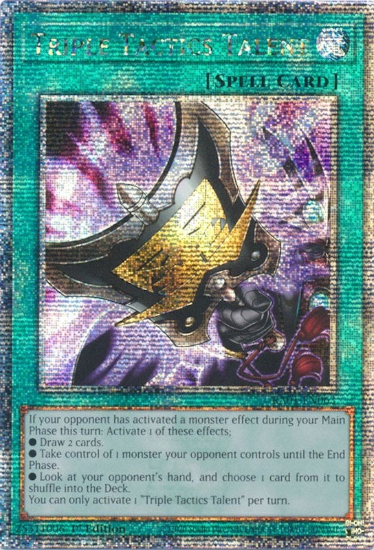 Triple Tactics Talent (Quarter Century Secret Rare) (RA01-EN063)
