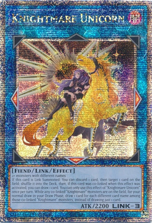 Knightmare Unicorn (Alternate Art) (Quarter Century Secret Rare) (RA01-EN043)