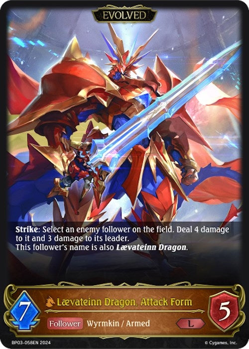 Laevateinn Dragon, Attack Form (Evolved) (BP03-058EN)