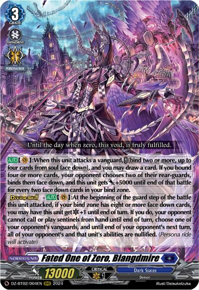 Fated One of Zero, Blangdmire (DZ-BT02/004EN) [Illusionless Strife ...