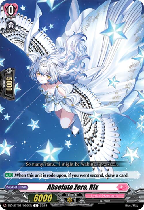 Absolute Zero, Rix (DZLBT01/086EN) [Start Up Trial Deck Lyrical Mona