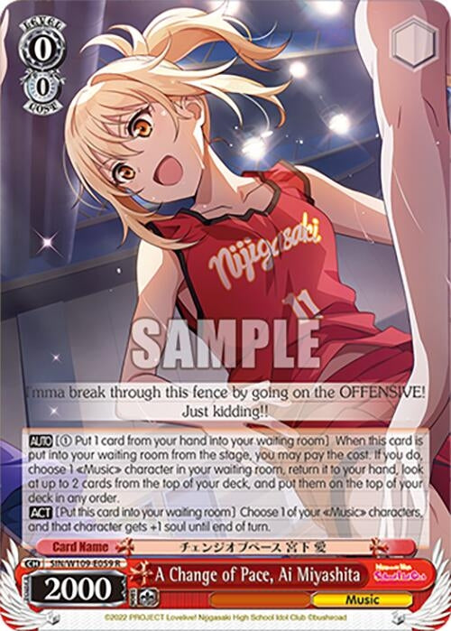 Image for A Change of Pace, Ai Miyashita (SIN/W109-E059 R) - Weiss Schwarz