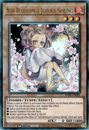 Ash Blossom & Joyous Spring (Alternate Art) (PUR) (RA04-EN025)
