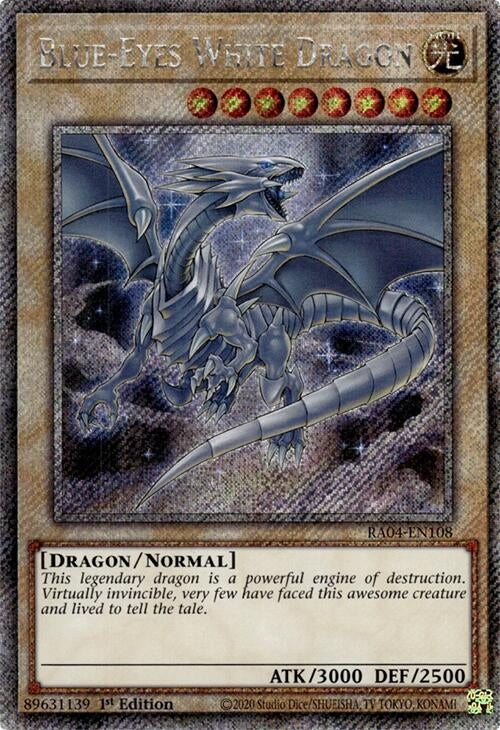 Blue-Eyes White Dragon (8th Art) (Platinum Secret Rare) (RA04-EN108)