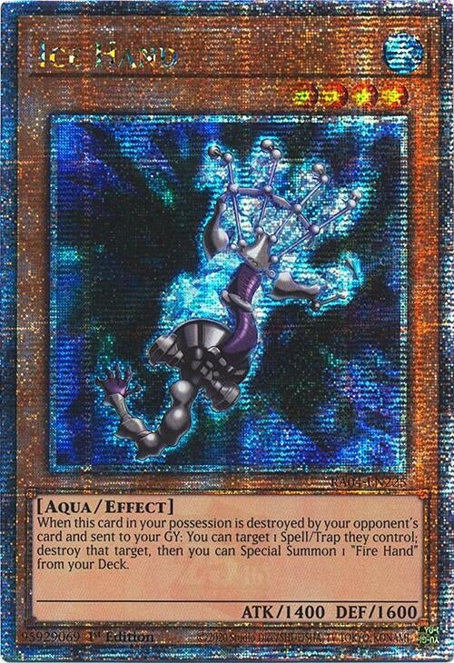 Ice Hand (Quarter Century Secret Rare) (RA04-EN225)