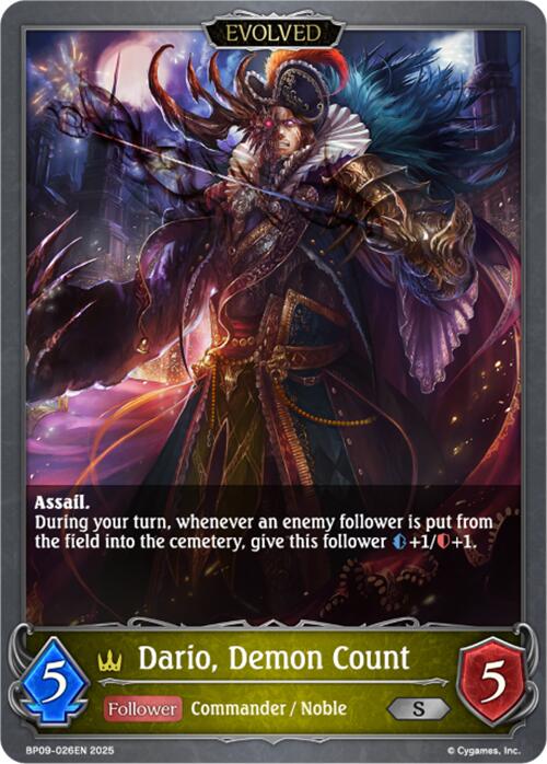 Dario, Demon Count (Evolved) (BP09-026EN) [Duet of Dawn and Dusk] – 50cards