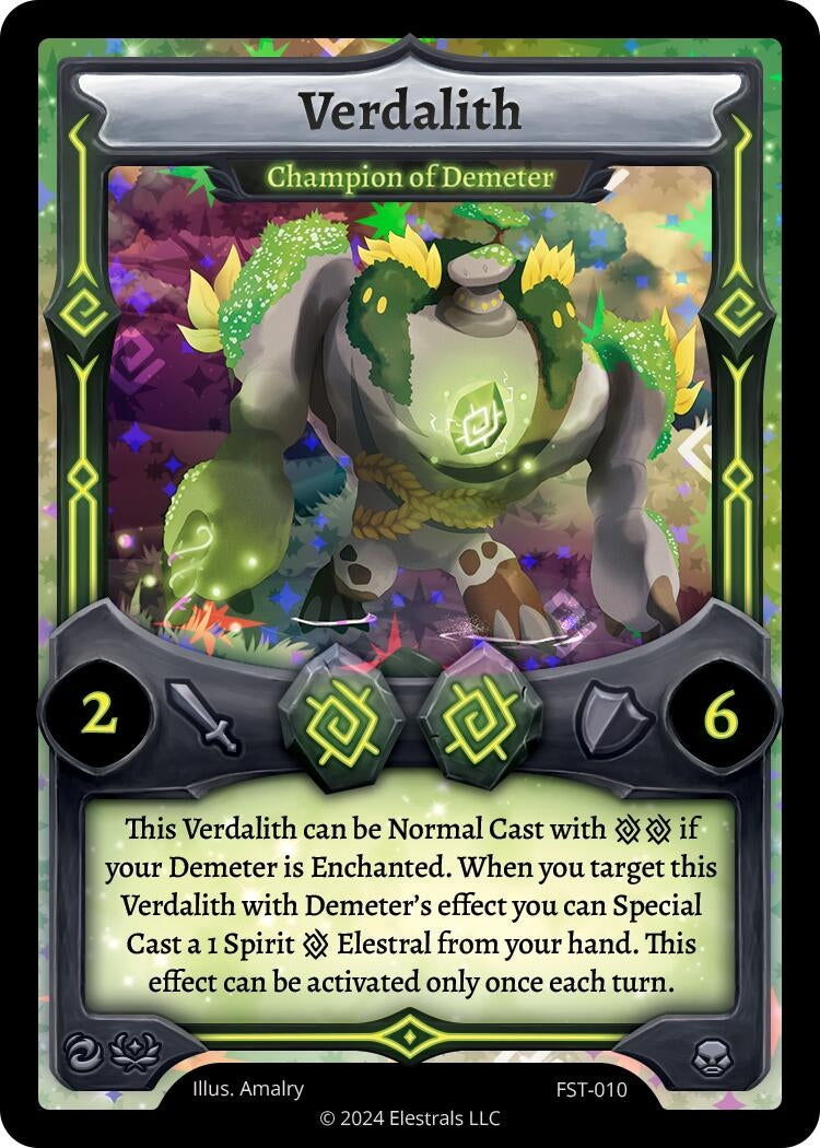 Image for Verdalith - Champion of Demeter (FST-010) - Elestrals