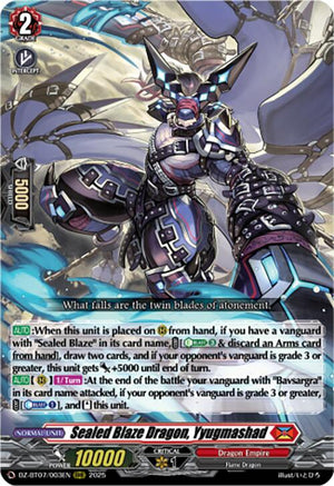 Sealed Blaze Dragon, Yyugmashad (DZ-BT07/003EN) [DZ-BT07: Moon Fangs & Cerulean Blaze]