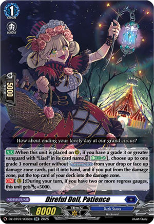 Direful Doll, Patience (DZ-BT07/036EN) [DZ-BT07: Moon Fangs & Cerulean Blaze]