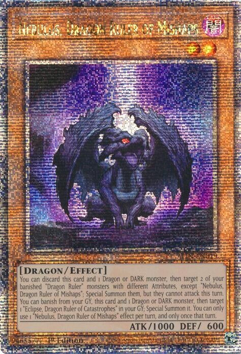 Nebulus, Dragon Ruler of Mishaps (Quarter Century Secret Rare) (ALIN-EN019)