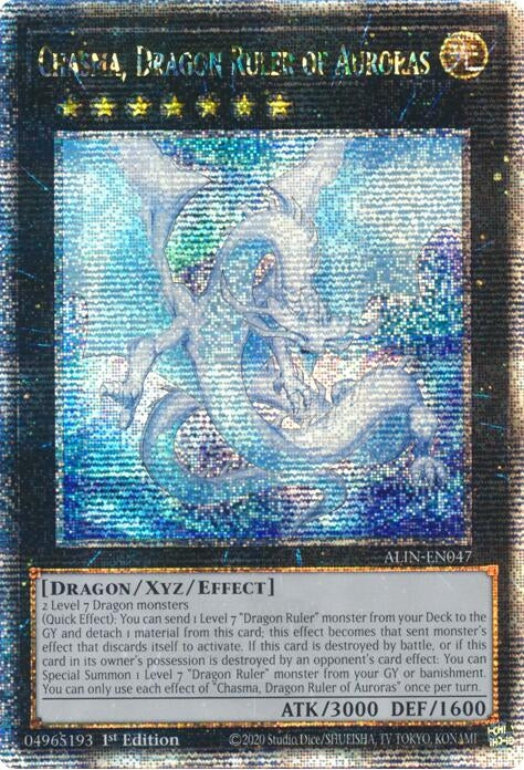 Chasma, Dragon Ruler of Auroras (Quarter Century Secret Rare) (ALIN-EN047)
