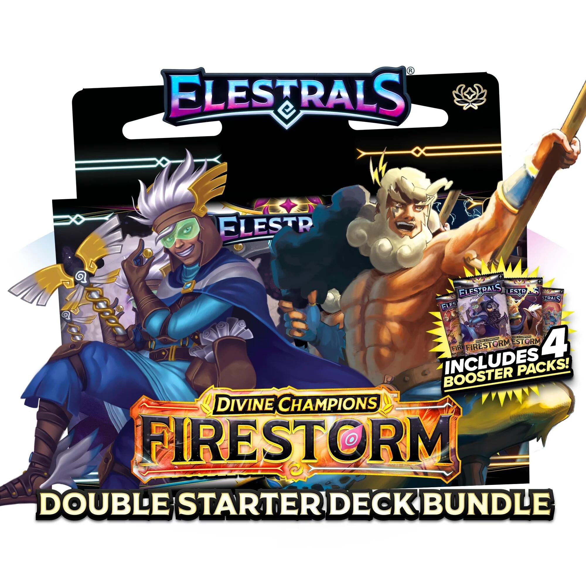 Image for Firestorm - Hermes vs. Zeus Double Starter Deck Bundle with 4 Packs - Elestrals