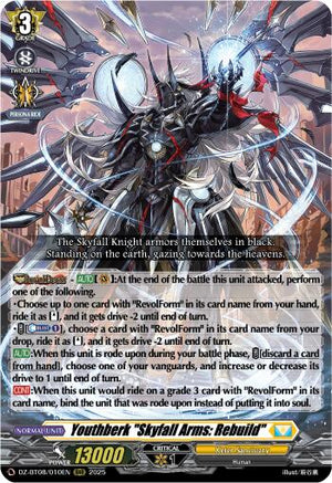 Youthberk "Skyfall Arms: Rebuild" (DZ-BT08/010EN) [DZ-BT08: Knights 0f Rebirth]