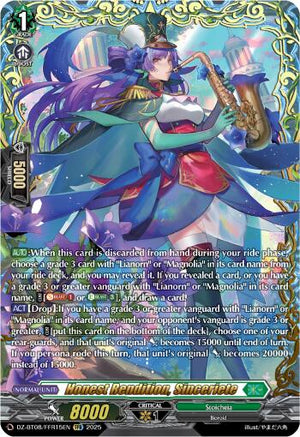Honest Rendition, Sinceriete (DZ-BT08/FFR15EN) [DZ-BT08: Knights 0f Rebirth]