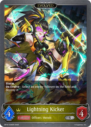Lightning Kicker (Evolved) (BP10-028EN) [Gods of the Arcana]