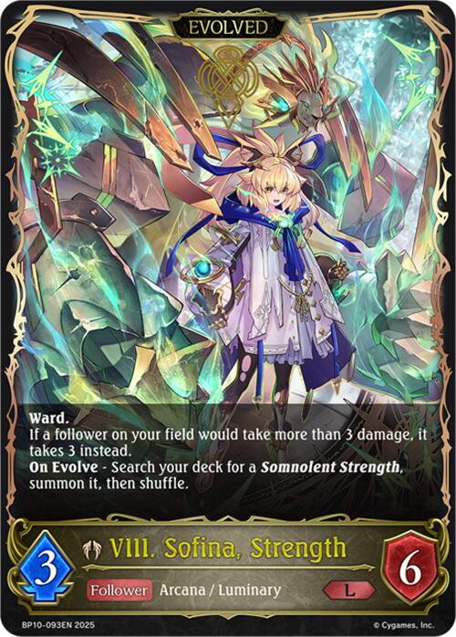 638652 VIII. Sofina, Strength (Evolved) (BP10-093EN) [Gods of the Arcana ...