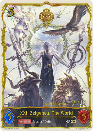 XXI. Zelgenea, The World (ANV) (SNC02-09EN) [Gods of the Arcana]