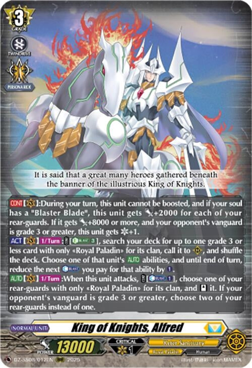 Image for King of Knights, Alfred (RRR) (DZ-SS08/012EN) - Cardfight Vanguard
