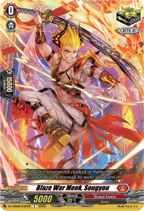Image for Blaze War Monk, Sougyou (DZ-SS08/032EN) - Cardfight Vanguard