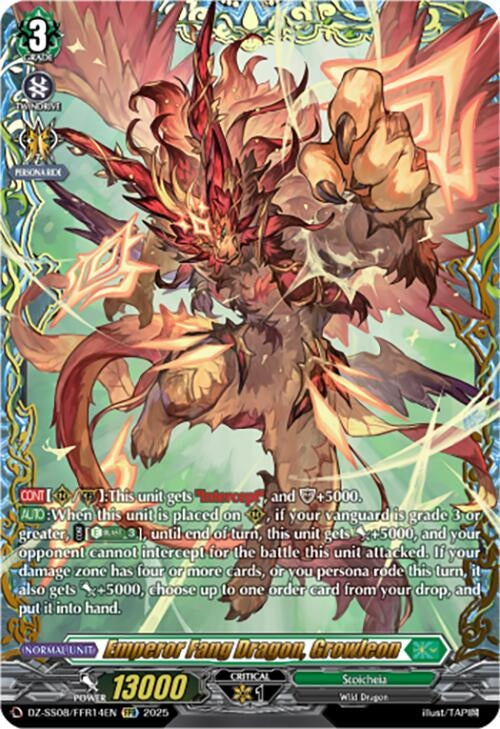 Image for Emperor Fang Dragon, Growleon (FFR) (DZ-SS08/FFR14EN) - Cardfight Vanguard