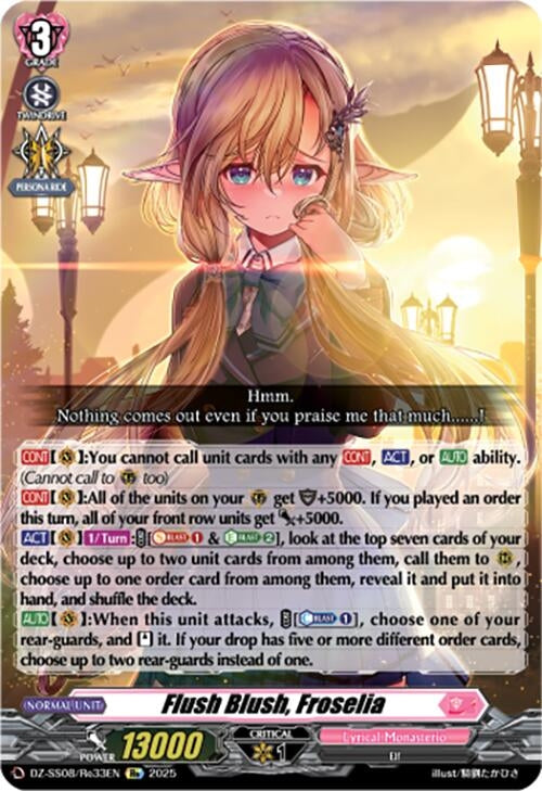 Image for Flush Blush, Froselia (DZ-SS08/Re33EN) - Cardfight Vanguard