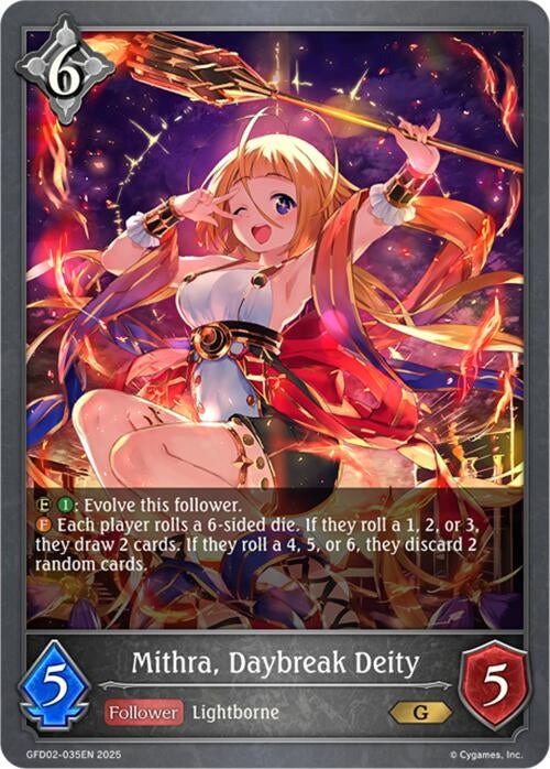 Image for Mithra, Daybreak Deity (GFD02-035EN) - Shadowverse: Evolve