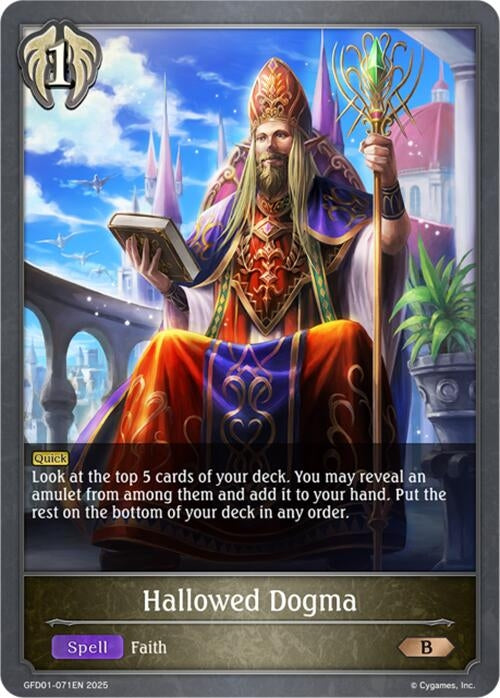 Image for Hallowed Dogma (GFD01-071EN) - Shadowverse: Evolve