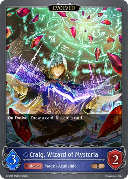 Image for Craig, Wizard of Mysteria (Evolved) (GFD01-068EN) - Shadowverse: Evolve