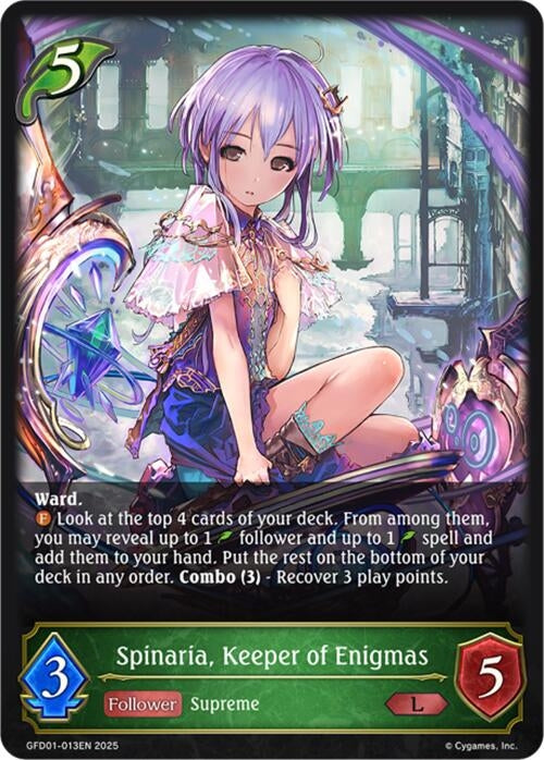 Image for Spinaria, Keeper of Enigmas (GFD01-013EN) - Shadowverse: Evolve
