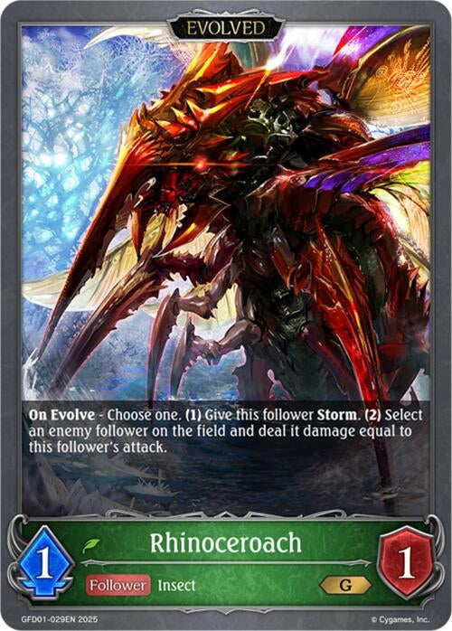 Image for Rhinoceroach (Evolved) (GFD01-029EN) - Shadowverse: Evolve