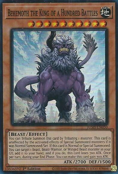 Behemoth the King of a Hundred Battles (Super Rare) (JUSH-EN050)