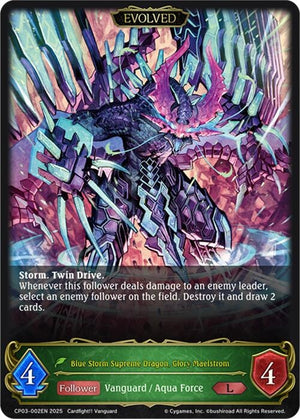 Blue Storm Supreme Dragon, Glory Maelstrom (Evolved) (CP03-002EN)