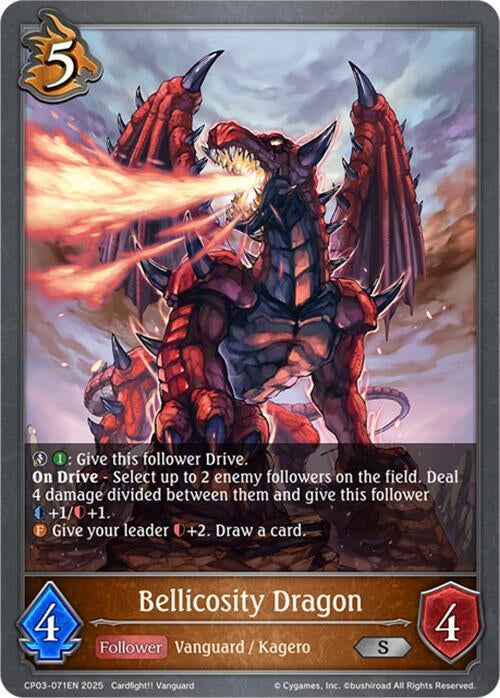 Image for Bellicosity Dragon (CP03-071EN) - Shadowverse: Evolve