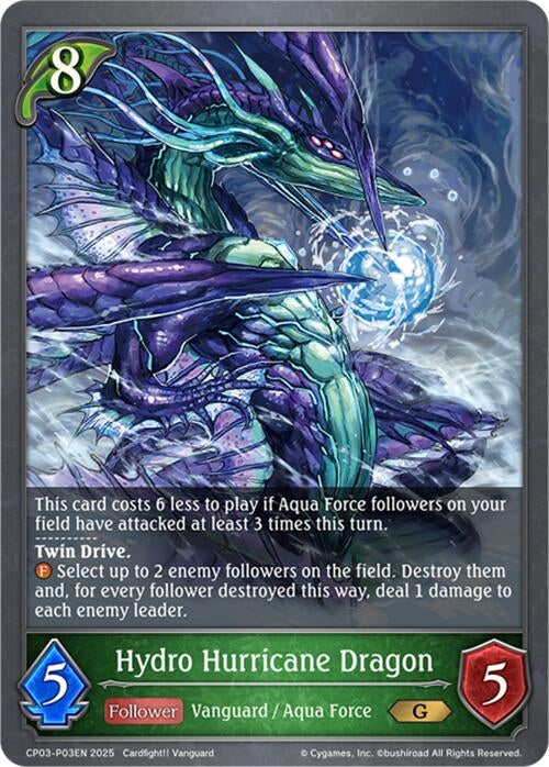Image for Hydro Hurricane Dragon - P03EN (Foil) (CP03-P03EN) - Shadowverse: Evolve