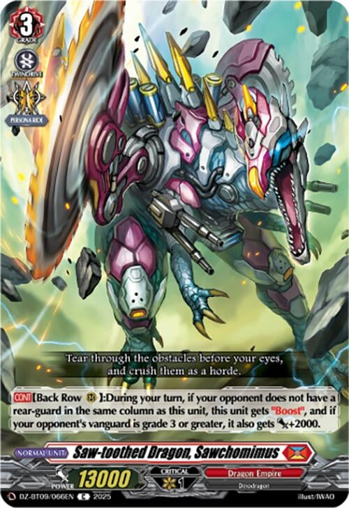 Image for Saw-toothed Dragon, Sawchomimus (DZ-BT09/066EN) - Cardfight Vanguard