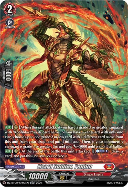 Image for Lizard Soldier, Yenjun (SR) (DZ-BT09/SR07EN) - Cardfight Vanguard
