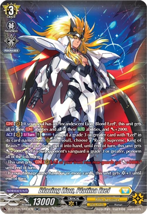 Image for Blazing Lion, Platina Ezel (SR) (DZ-BT09/SR23EN) - Cardfight Vanguard