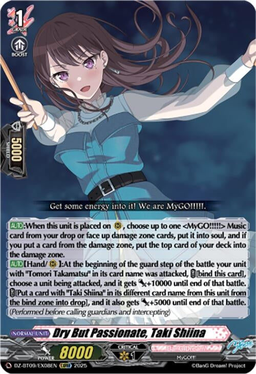 Image for Dry But Passionate, Taki Shiina (EXC) (DZ-BT09/EX08EN) - Cardfight Vanguard