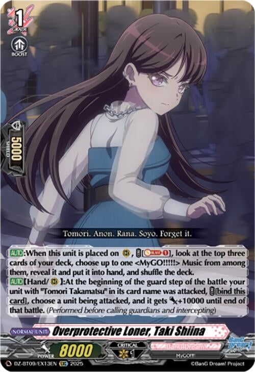 Image for Overprotective Loner, Taki Shiina (EXRRR) (DZ-BT09/EX13EN) - Cardfight Vanguard