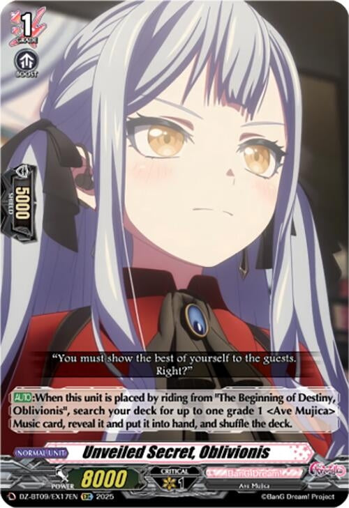Image for Unveiled Secret, Oblivionis (EXC) (DZ-BT09/EX17EN) - Cardfight Vanguard